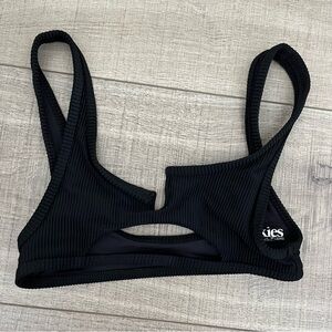 SOLD Frankie's Bikinis Cole Ribbed Scoop Cutout Bikini Top